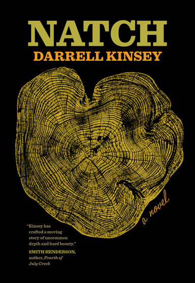 natch book cover with the lines of a split tree stump